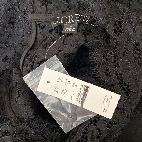 J. Crew Scalloped lace mockneck top* - Picture 4 of 4